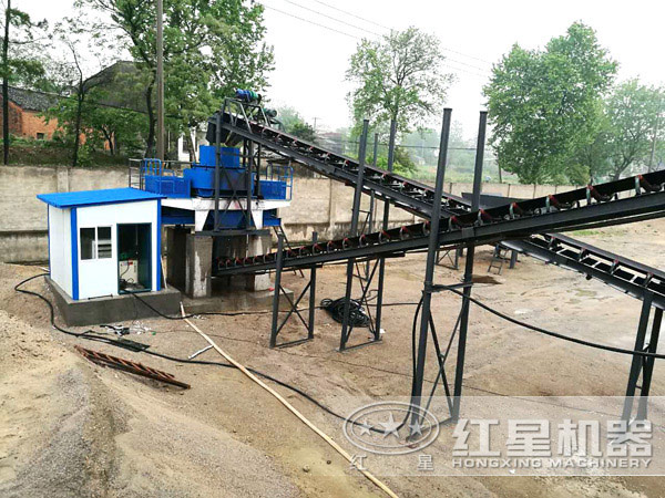 制砂機(jī)現(xiàn)場(chǎng)制砂圖