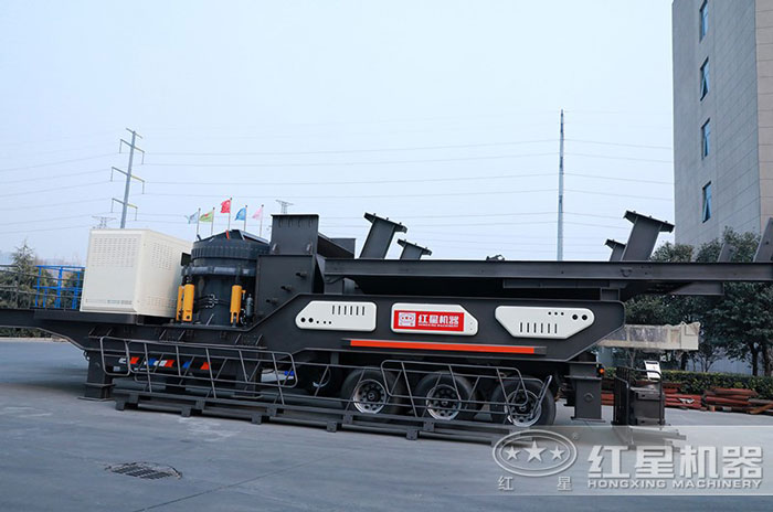 輪胎式移動破山石機