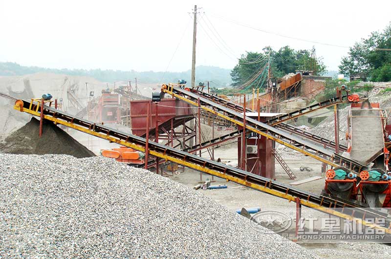 紅星機器日產(chǎn)五千噸大型石子機用戶現(xiàn)場