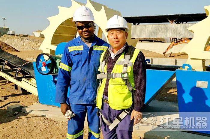 洗砂機作業(yè)現(xiàn)場