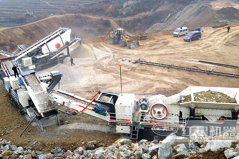 山東煙臺(tái)時(shí)產(chǎn)300噸花崗巖破碎生產(chǎn)線(xiàn)